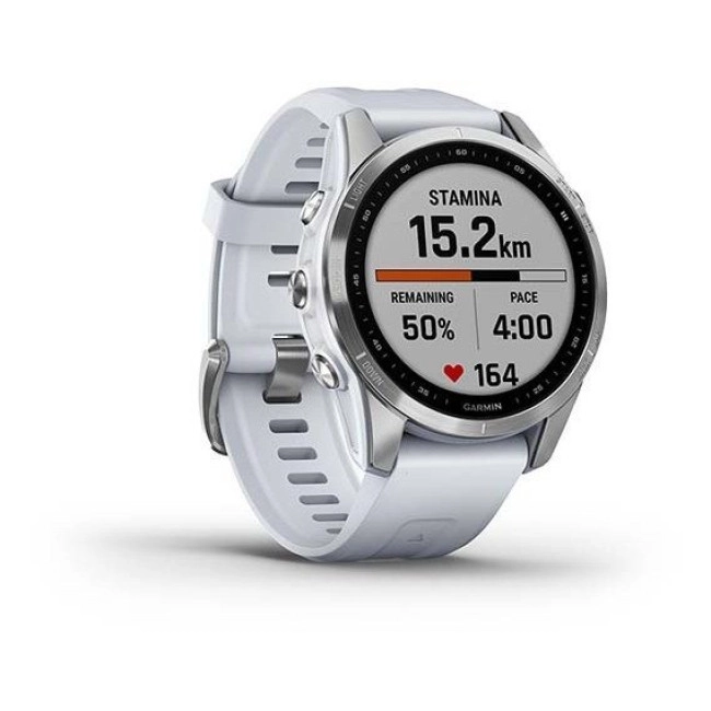 Смарт-годинник Garmin Fenix 7S Silver with Whitestone Band (010-02539-02/03)