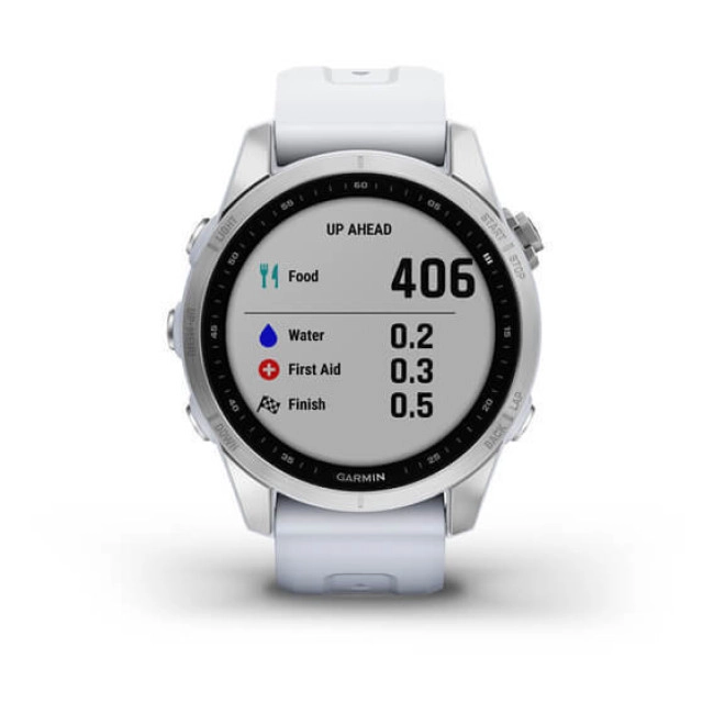 Смарт-годинник Garmin Fenix 7S Silver with Whitestone Band (010-02539-02/03)
