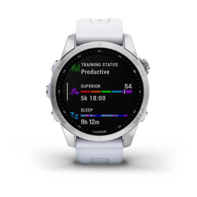 Смарт-годинник Garmin Fenix 7S Silver with Whitestone Band (010-02539-02/03)