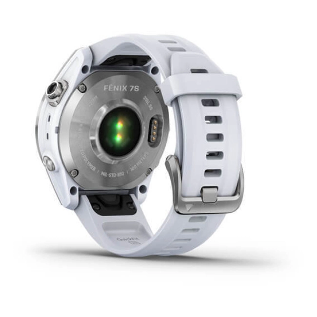 Смарт-годинник Garmin Fenix 7S Silver with Whitestone Band (010-02539-02/03)