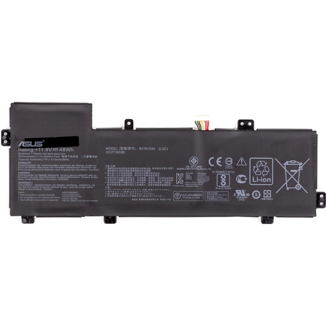 Акумулятор для ноутбука ASUS Zenbook UX510 (B31N1534) 11.4V 4240mAh (original) Акумулятор для ноутбука ASUS Zenbook UX510 (B31N1534) 11.4V 4240mAh (original)
