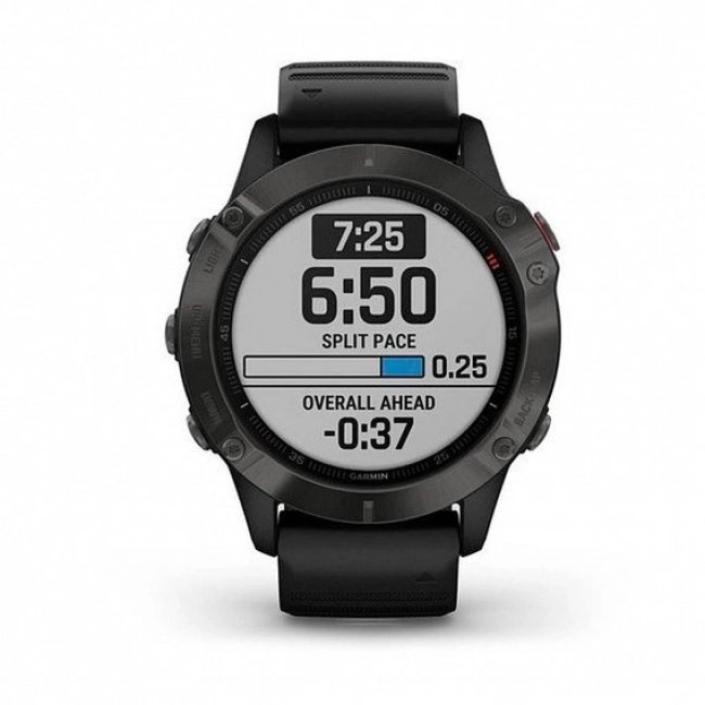 Смарт-часы Garmin Fenix 6 Sapphire Сarbon Grey DLC with Black Band (010-02158-10/11) 010-02158-11
