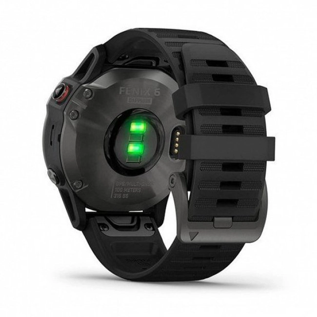 Смарт-часы Garmin Fenix 6 Sapphire Сarbon Grey DLC with Black Band (010-02158-10/11) 010-02158-11