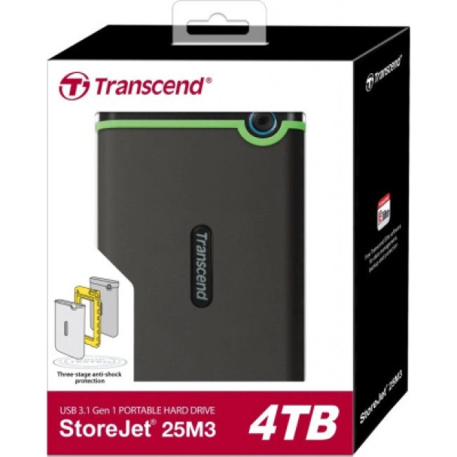 Зовнішній жорсткий диск Transcend StoreJet 25M3 4TB (TS4TSJ25M3S)