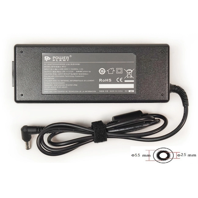 Блок живлення для ноутбуков PowerPlant ASUS 220V, 19V 120W 6.32A (5.5*2.5) Блок живлення для ноутбуков PowerPlant ASUS 220V, 19V 120W 6.32A (5.5*2.5)