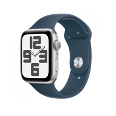 Apple Watch SE 2 GPS + Cellular 44 мм сріблястий алюмінієвий корпус з. Спортивний ремінець Storm Blue - M/L (MRHH3)