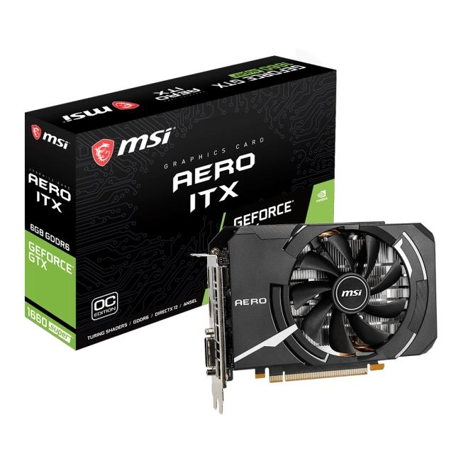 Видеокарта MSI GeForce GTX1660 SUPER 6144Mb AERO ITX OC (GTX 1660 SUPER AERO ITX OC 6G)