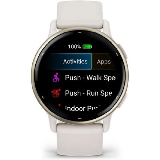 Смарт-годинник Garmin vivoactive 5 Cream Gold Aluminum Bezel with Ivory Case and Silicone Band (010-02862-11)