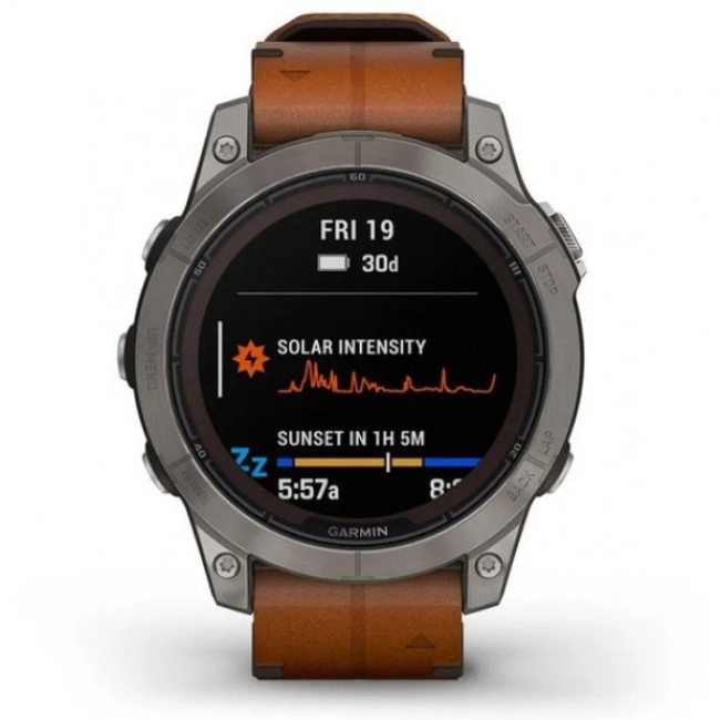 Смарт-часы Garmin Fenix 7 Pro Sapphire Solar Titanium with Chestnut L. Band (010-02777-30) Смарт-часы Garmin Fenix 7 Pro Sapphire Solar Titanium with Chestnut L. Band (010-02777-30)